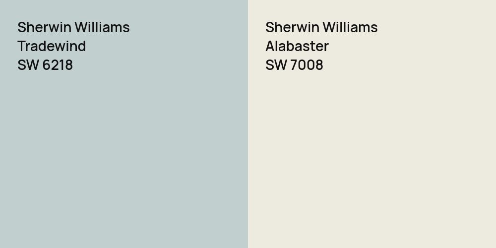 Sherwin Williams Tradewind vs. Sherwin Williams Alabaster