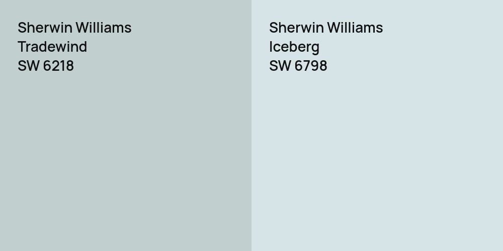 Sherwin Williams Tradewind vs. Sherwin Williams Iceberg