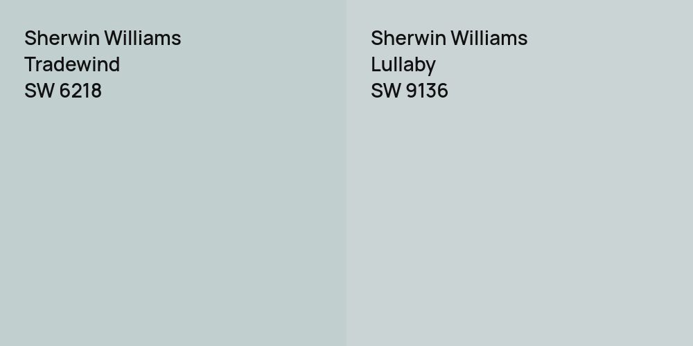 Sherwin Williams Tradewind vs. Sherwin Williams Lullaby