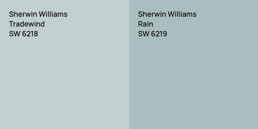 Sherwin Williams Tradewind vs. Sherwin Williams Rain