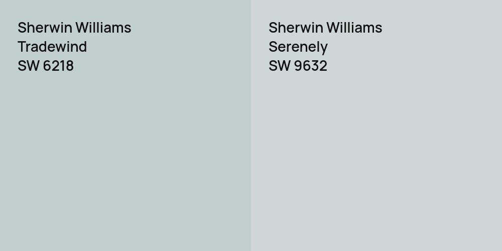 Sherwin Williams Tradewind vs. Sherwin Williams Serenely