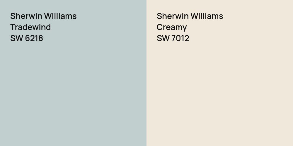 Sherwin Williams Tradewind vs. Sherwin Williams Creamy