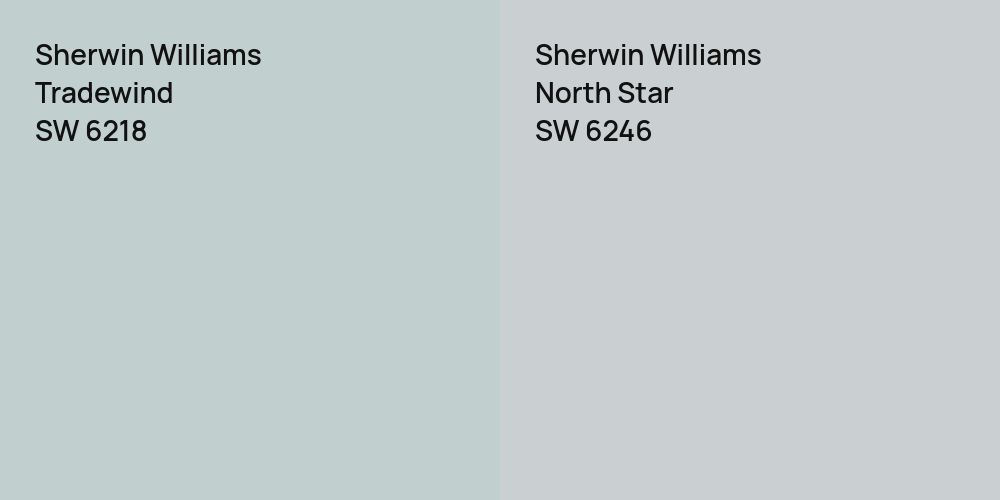 Sherwin Williams Tradewind vs. Sherwin Williams North Star