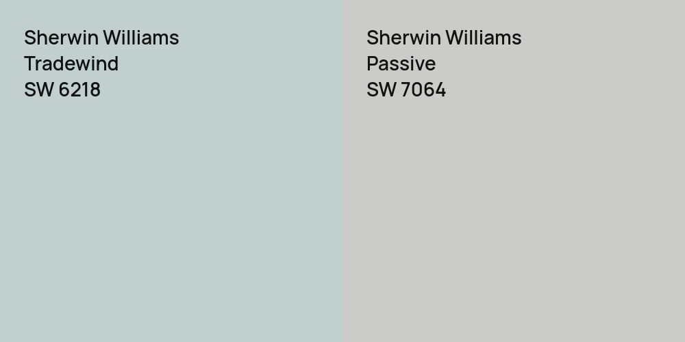 Sherwin Williams Tradewind vs. Sherwin Williams Passive