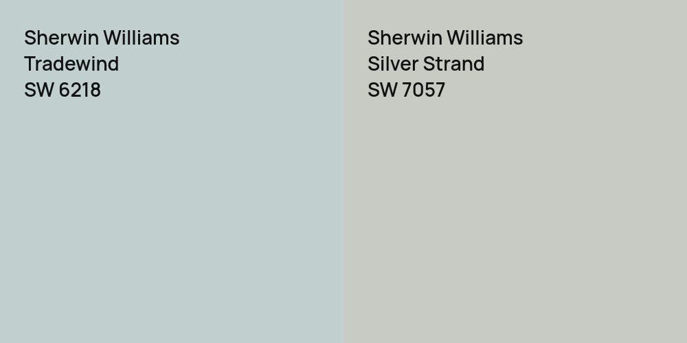 Sherwin Williams Tradewind vs. Sherwin Williams Silver Strand