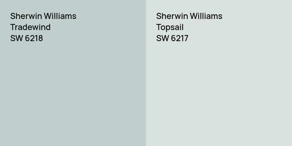 Sherwin Williams Tradewind vs. Sherwin Williams Topsail