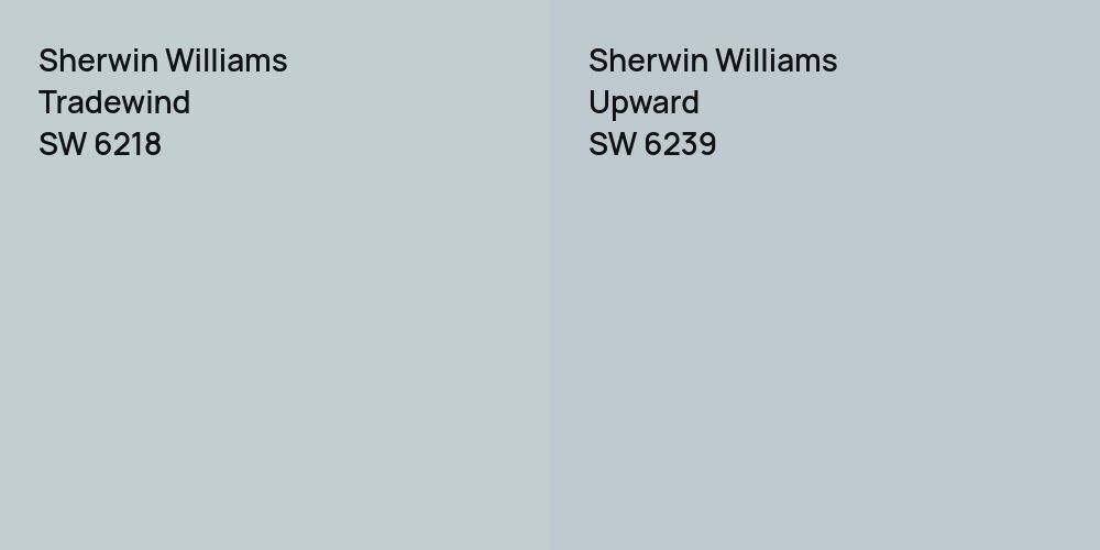 Sherwin Williams Tradewind vs. Sherwin Williams Upward