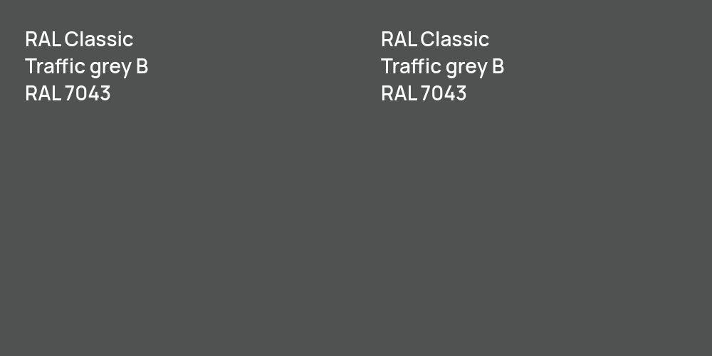 RAL Classic  Traffic grey B vs. RAL Classic  Traffic grey B