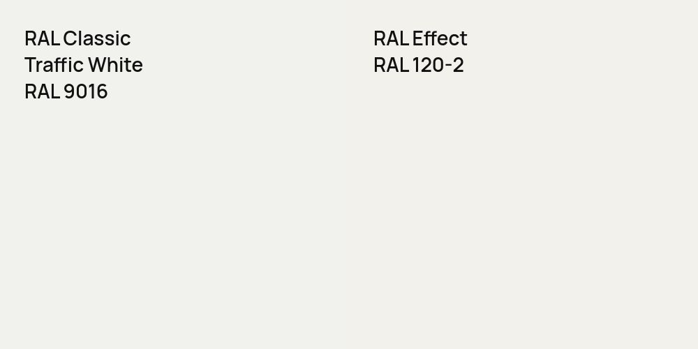 RAL Classic Traffic White vs. RAL Effect RAL 120-2