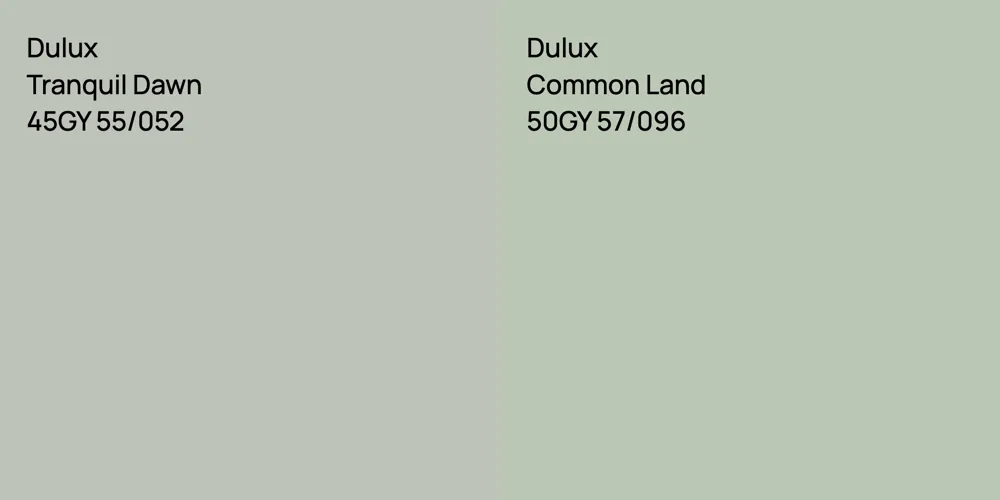 Dulux Tranquil Dawn vs. Dulux Common Land