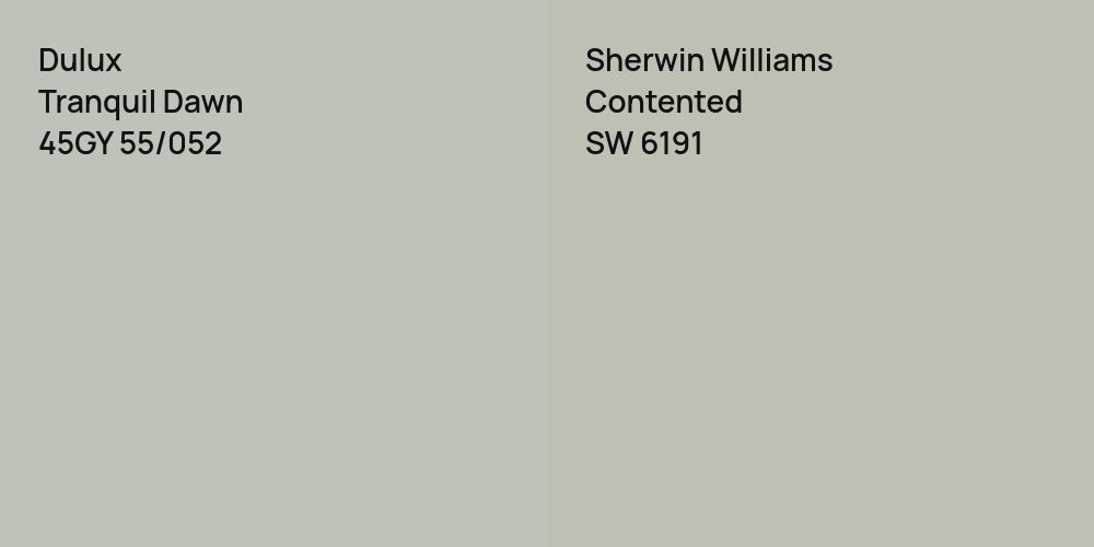 Dulux Tranquil Dawn vs. Sherwin Williams Contented