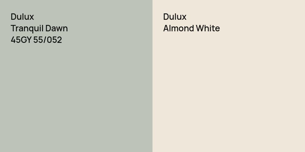 Dulux Tranquil Dawn vs. Dulux Almond White