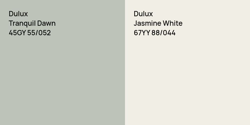 Dulux Tranquil Dawn vs. Dulux Jasmine White