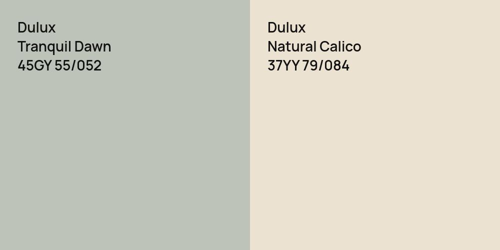 Dulux Tranquil Dawn vs. Dulux Natural Calico