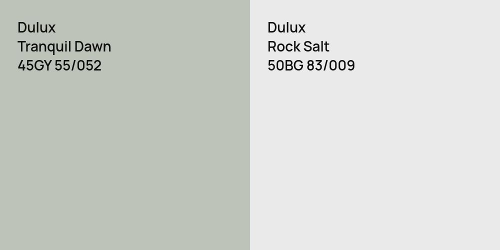 Dulux Tranquil Dawn vs. Dulux Rock Salt