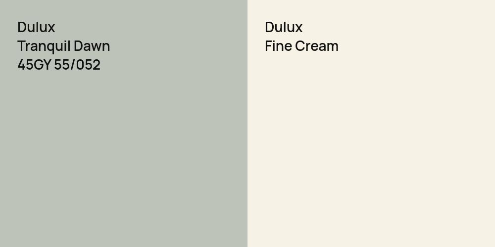 Dulux Tranquil Dawn vs. Dulux Fine Cream