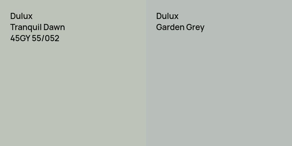 Dulux Tranquil Dawn vs. Dulux Garden Grey