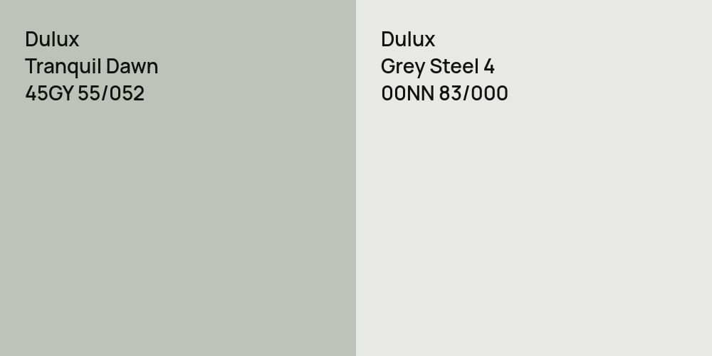 Dulux Tranquil Dawn vs. Dulux Grey Steel 4