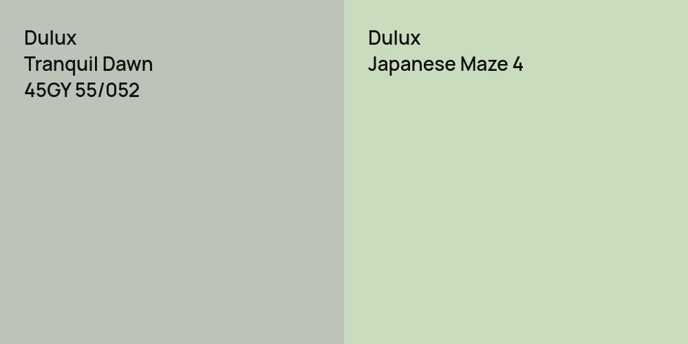 Dulux Tranquil Dawn vs. Dulux Japanese Maze 4