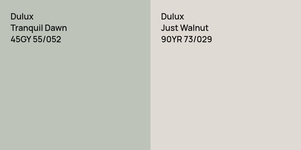 Dulux Tranquil Dawn vs. Dulux Just Walnut