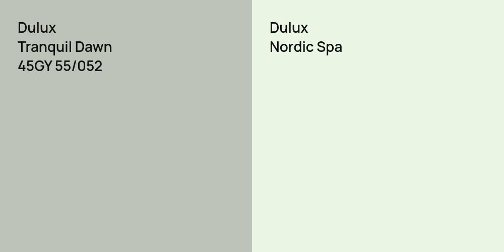 Dulux Tranquil Dawn vs. Dulux Nordic Spa