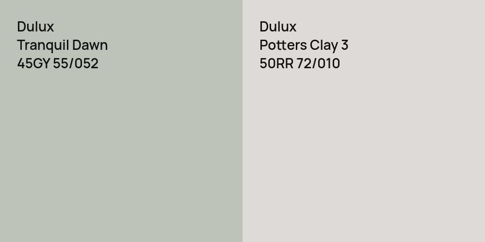 Dulux Tranquil Dawn vs. Dulux Potters Clay 3