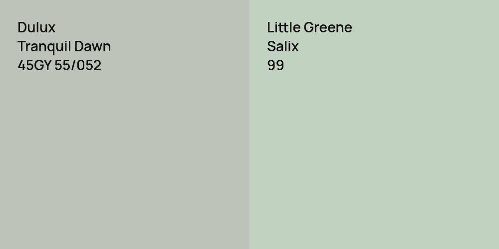 Dulux Tranquil Dawn vs. Little Greene Salix