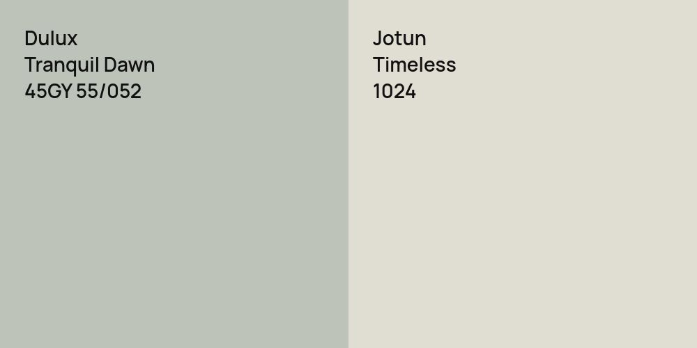 Dulux Tranquil Dawn vs. Jotun Timeless