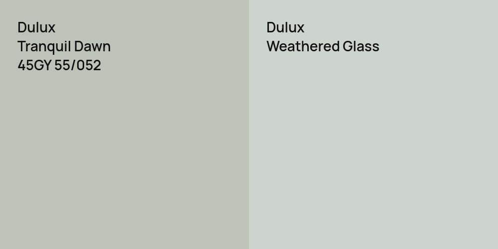 Dulux Tranquil Dawn vs. Dulux Weathered Glass