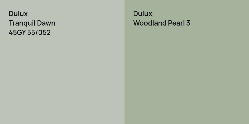 Dulux Tranquil Dawn vs. Dulux Woodland Pearl 3