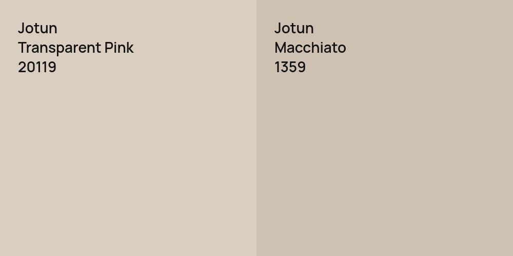 Jotun Transparent Pink vs. Jotun Macchiato