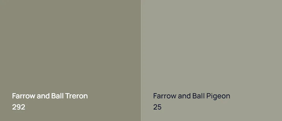 Farrow and Ball Treron 292 vs Farrow and Ball Pigeon 25