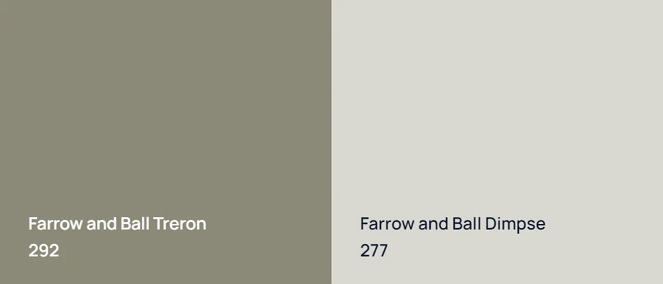 Farrow and Ball Treron 292 vs Farrow and Ball Dimpse 277
