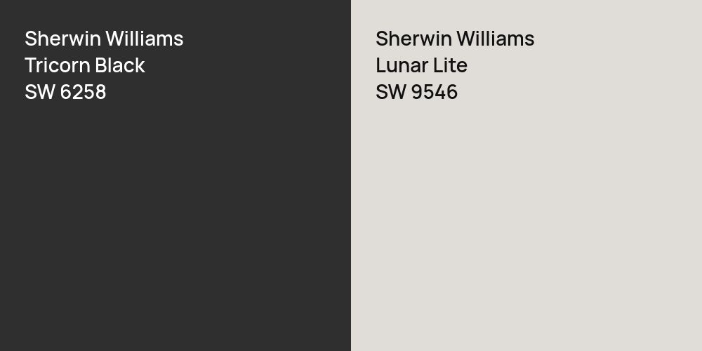 Sherwin Williams Tricorn Black vs. Sherwin Williams Lunar Lite