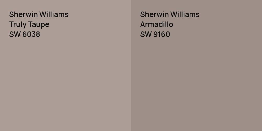 Sherwin Williams Truly Taupe vs. Sherwin Williams Armadillo