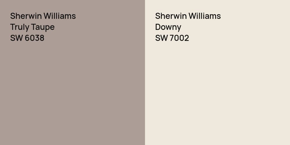 Sherwin Williams Truly Taupe vs. Sherwin Williams Downy