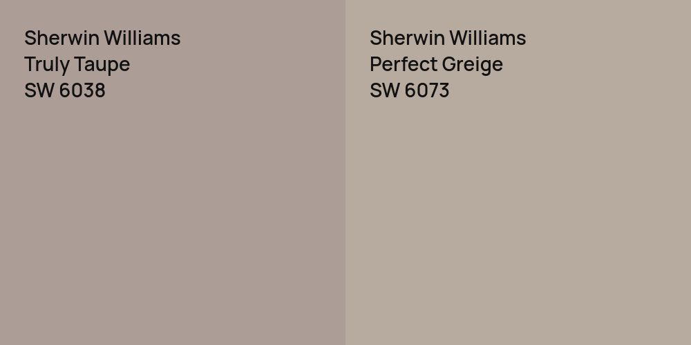 Sherwin Williams Truly Taupe vs. Sherwin Williams Perfect Greige