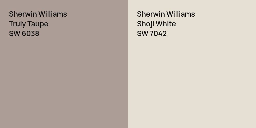 Sherwin Williams Truly Taupe vs. Sherwin Williams Shoji White