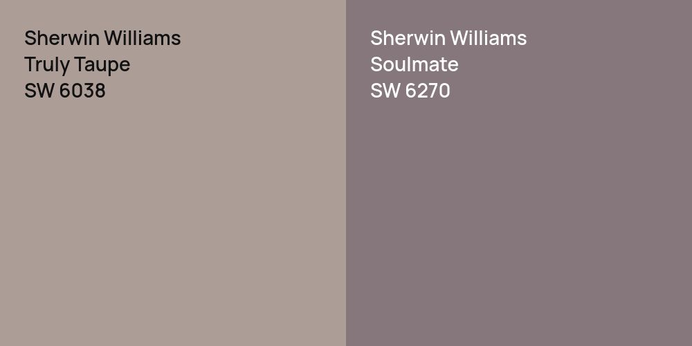 Sherwin Williams Truly Taupe vs. Sherwin Williams Soulmate