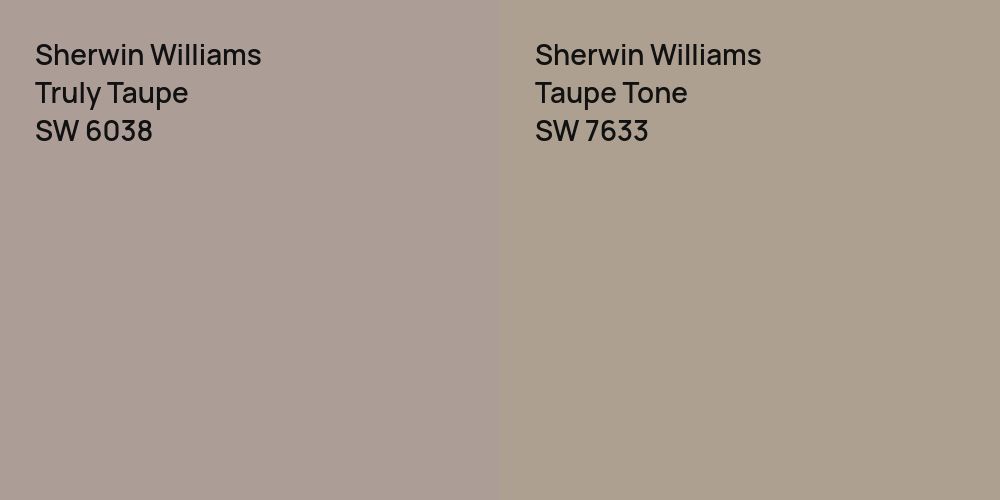 Sherwin Williams Truly Taupe vs. Sherwin Williams Taupe Tone