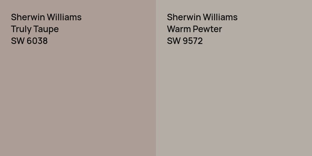 Sherwin Williams Truly Taupe vs. Sherwin Williams Warm Pewter