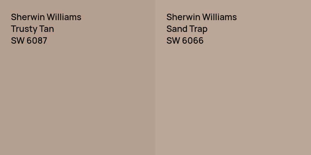 Sherwin Williams Trusty Tan vs. Sherwin Williams Sand Trap