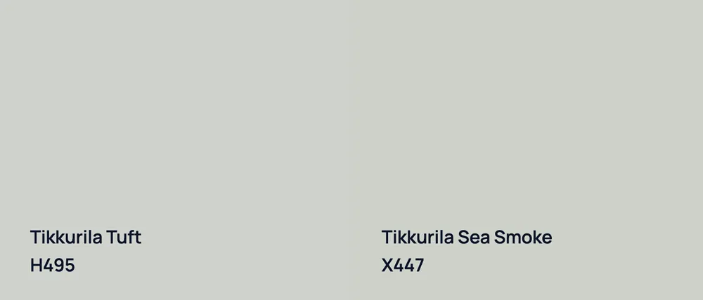 Tikkurila Tuft H495 vs Tikkurila Sea Smoke X447
