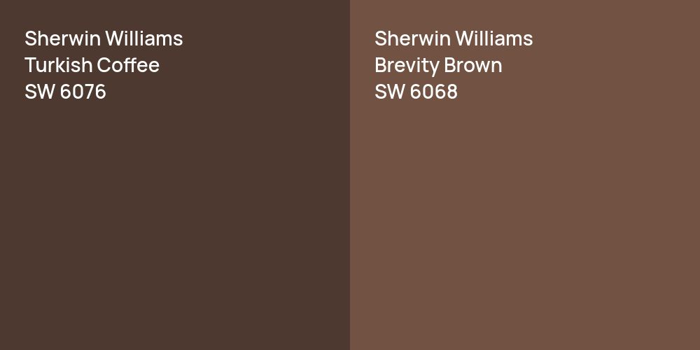 Sherwin Williams Turkish Coffee vs. Sherwin Williams Brevity Brown