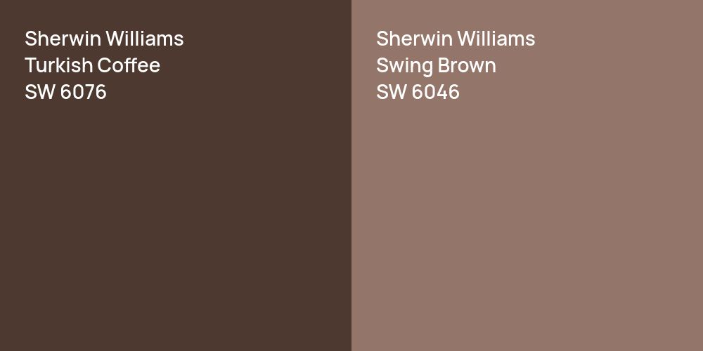 Sherwin Williams Turkish Coffee vs. Sherwin Williams Swing Brown