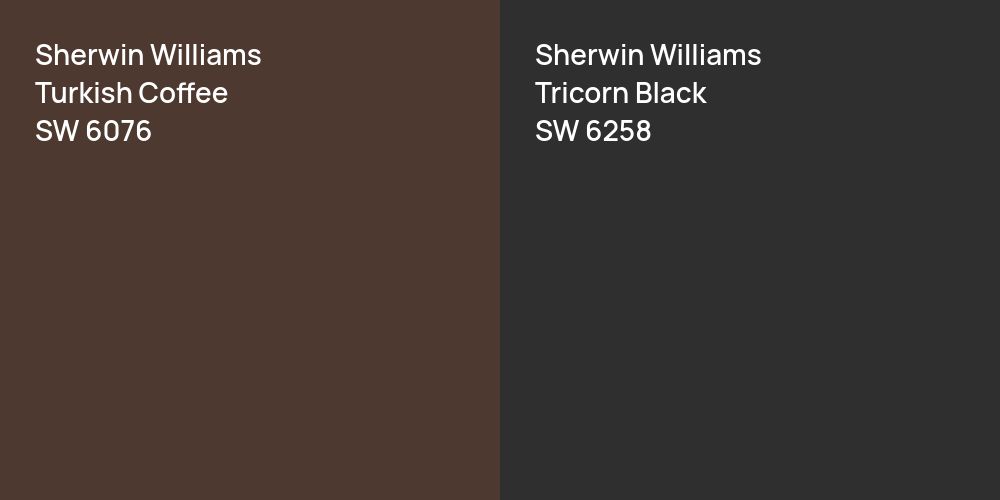 Sherwin Williams Turkish Coffee vs. Sherwin Williams Tricorn Black