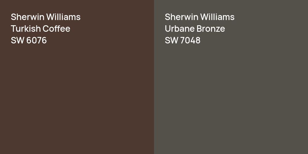 Sherwin Williams Turkish Coffee vs. Sherwin Williams Urbane Bronze