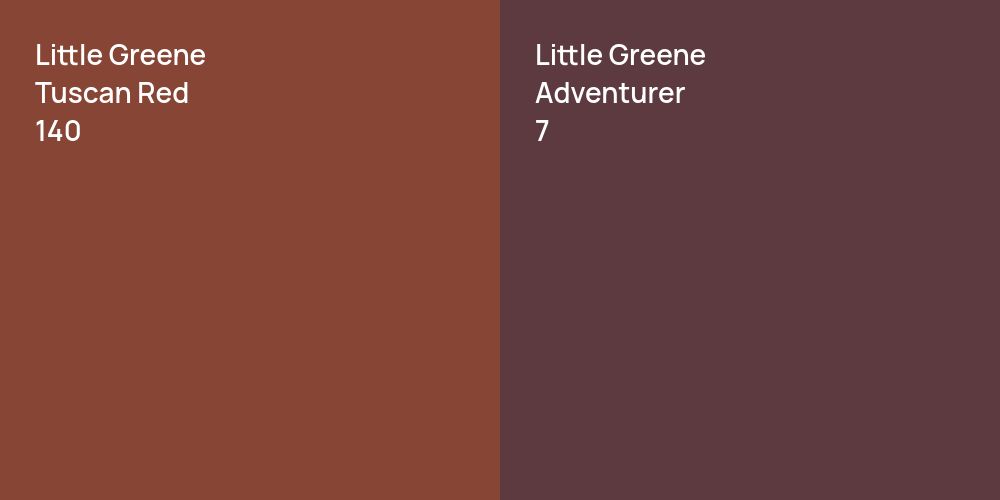 Little Greene Tuscan Red vs. Little Greene Adventurer