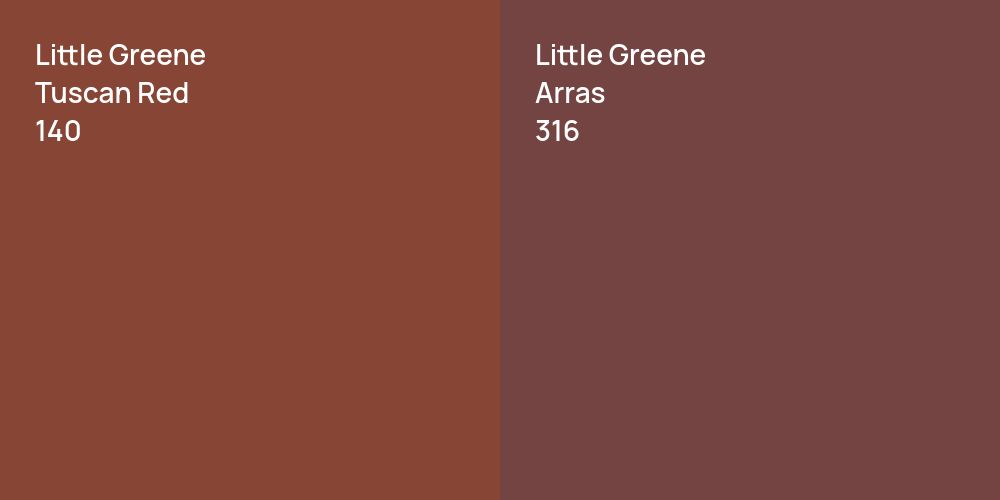 Little Greene Tuscan Red vs. Little Greene Arras