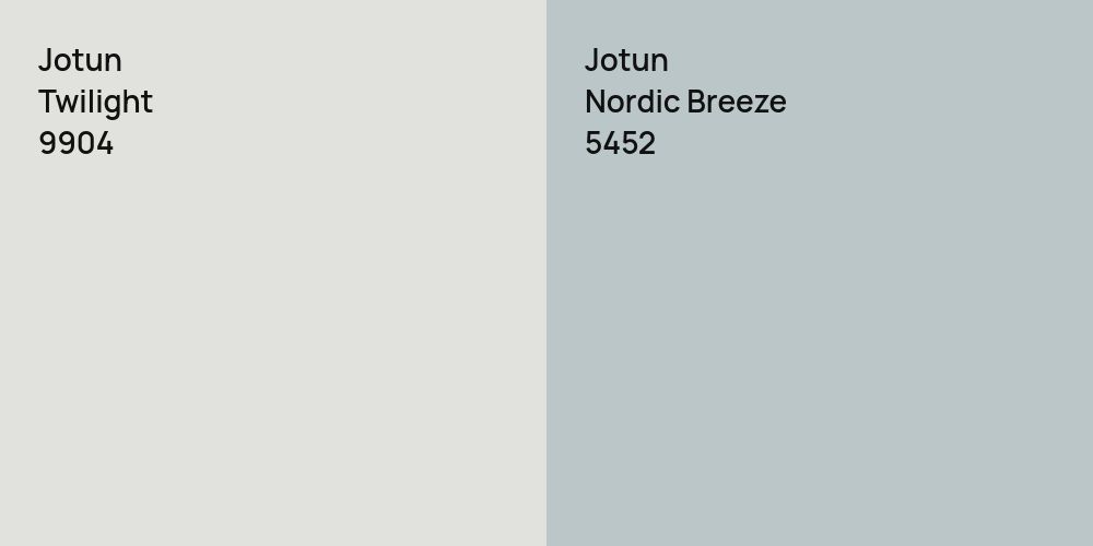 Jotun Twilight vs. Jotun Nordic Breeze